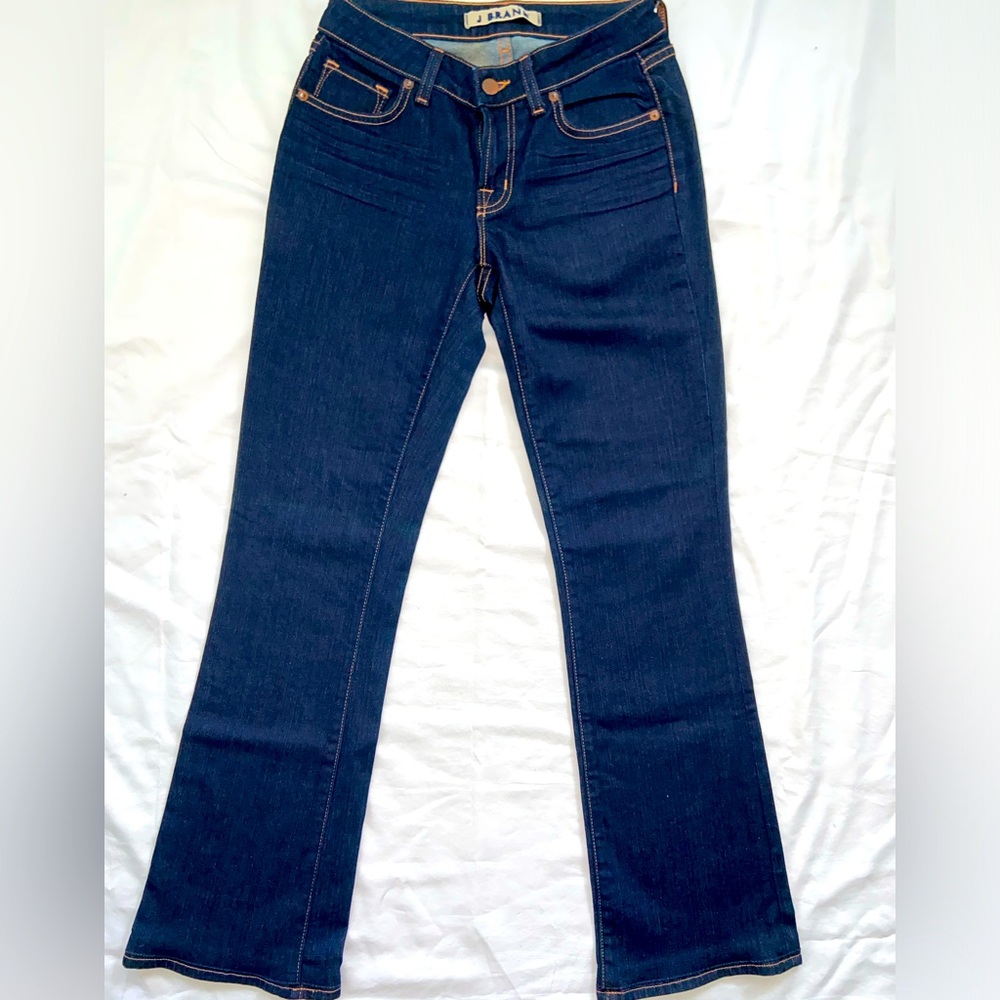 J Brand straight wide leg👖Jeans dark blue wash mid rise Gen Z style 27 vintage